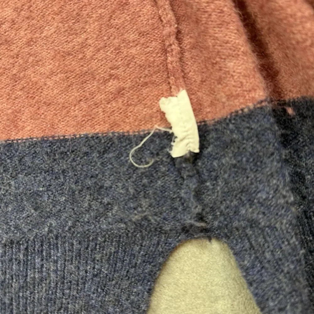 Madewell Kent Cardigan Women's Large Multicolor Striped Wool Blend